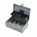 Pen2Paper Cash Box- 5 Compartments- 11-.38in.x7-.50in.x3-.38in.- Gray PE3197631